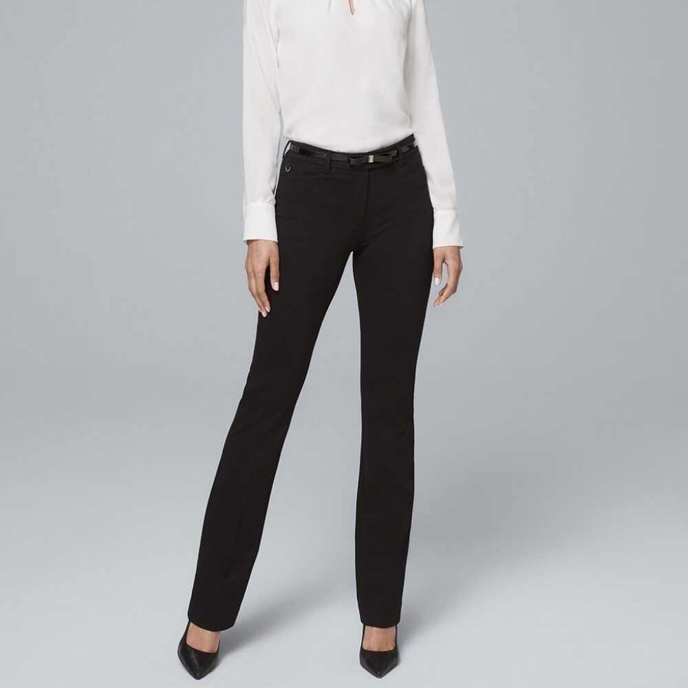 WHBM | Effortless Slim Bootcut Pants - Black, Sz 2
